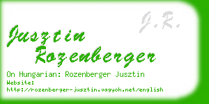 jusztin rozenberger business card